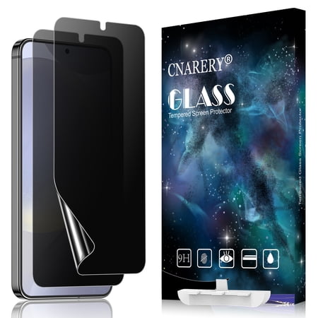 [2 Pack] Cnarery Privacy Screen Protector for Galaxy S24 Plus, [Fingerprints Sensor Compatible][Case Friendly][Flexible TPU Film][Not Glass] Screen Protector for Samsung Galaxy S24 Plus