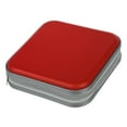 thumbnail image 3 of 2 Pcs 40 CD DVD Disc Album Storage Carry Case Cover Wallet Sleeve Holder Bag Hard Box - Silver & Red, 3 of 7