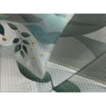 thumbnail image 3 of Ambesonne Eucalyptus Leaves Quilted Bedspread Set 3 Pcs, Waves and Leafs, King Size, Dark Sea Green Grey Teal, 3 of 4