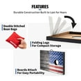 thumbnail image 3 of Wild Sports 2'x3' Cornhole Outdoor Game Set, USA Flag or Natural Wood Options with Carry Bag Included, 3 of 5