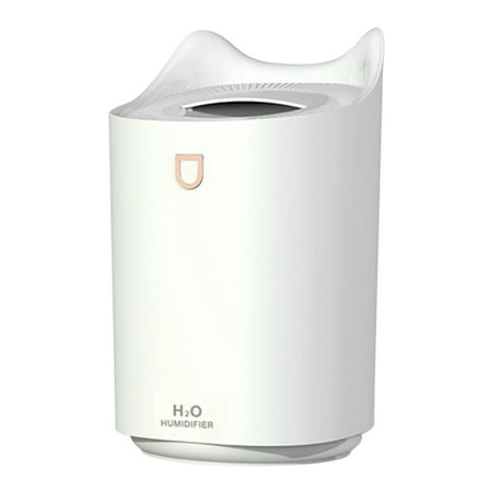 

2L Air Humidifier USB Deep Hydration Fine Spout Multifunction Desk Humidifier Ambient Light for Office White