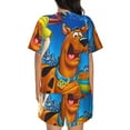 thumbnail image 3 of Saiise Scooby-Doo Y Pajamas Sets for Women Soft Short-Sleeved Pjs with Lounge Shorts Two Piece Sleepwear S-4XL, 3 of 7