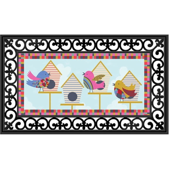 Evergreen Flag Seasonal Sassafras Interchangeable Mat and Tray Birdhouse Friends