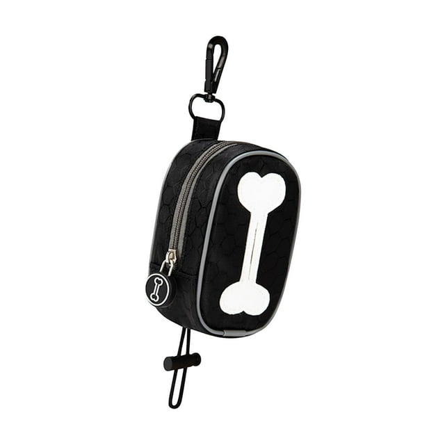 Bolsa para excrementos de perro, duradera, con clip de mosquetón, bolsa de recogida para mascotas Negro