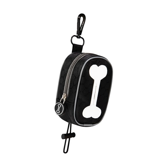 Bvdfgk Dog Poop Bag Holder Pet Waste Bag Dispenser Lightweight for Leash Zipper Closure Black