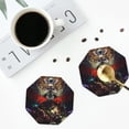 thumbnail image 4 of Lsque The Binding of Isaac Pattern 4" Drink Coasters Set of 6, Leather Absorbent Coasters, Table Coaster Set Decorative Coffee Cup Coasters Housewarming Gift, 4 of 7