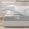thumbnail image 2 of Dreamlab Sábanas con Diseño Microfibra Suaves Rayas Gris Grafito King Size 4 Piezas, 2 of 8