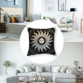 thumbnail image 5 of Acheng Mandala Celestial Home Decor Pillowcase Vintage Boho Sun Moon Black White Chic Mystic Universe Starry Sky Decorative Throw Pillow Case Cushion Cover Set Of 2 12x12in, 5 of 7