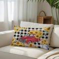 thumbnail image 3 of Spring Sunflowers Queen Size Pillow Cover, Pillowcase Protectors with Zipper, Breathable Decorative Throw Pillow Case Cover, Car Farm Plaid Country Retro Art Pillow Shams for Couch Sofa 20x30Inch, 3 of 8