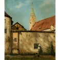 thumbnail image 2 of Curt Agthe 20x23 Gold Ornate Framed and Double Matted Museum Art Print Titled - Courtyard of the Castle in Pappenheim, 2 of 4