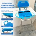 thumbnail image 3 of Banco de transferencia de baño Platinum Health Gateway PBE2001PLA deslizante con asiento giratorio acolchado, 3 of 5
