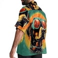 thumbnail image 3 of Retro Dog Men's Casual Poplin Button Down Short Sleeve Hawaiian Beach Shirt, 3 of 6