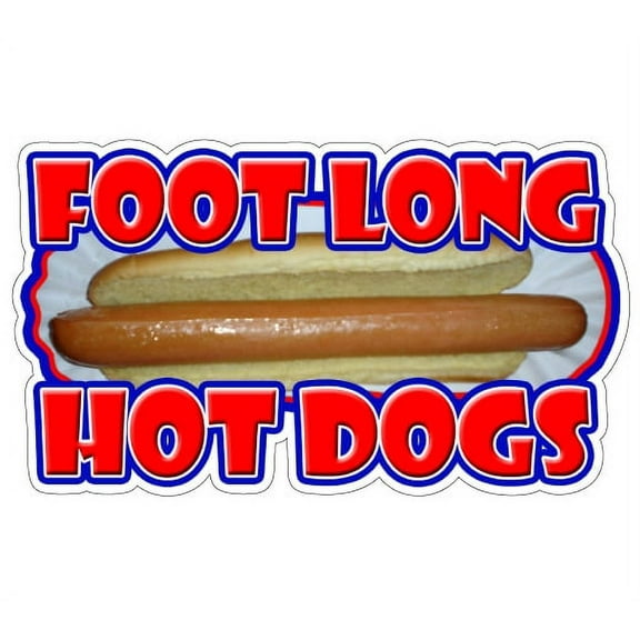 FOOT LONG HOT DOGS Decal footlong dog sign stand cart