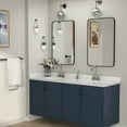 thumbnail image 4 of Logmey 4 in. Centerset Double Handle High Arc Bathroom Faucet with Drain Kit Included in Brushed Nickel, 4 of 8