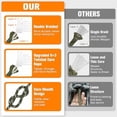 thumbnail image 2 of Double Braided Arborist Rigging Rope - 1/2 in X 100 ft 48 Strands Rappelling Outdoor Pulling Heavy Duty Polyester Bull Rope for Swing Tree Work Camping Rescue Hiking - Army Green, 2 of 6