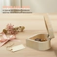 thumbnail image 6 of 1 Pcs Heart-Shaped Unfinished Wooden Box, Natural Pine Wood DIY Craft Storage Box for Jewelry, Gift, and Valentine's Day Decoration, Unpainted Wooden Keepsake Box 5x2.8", 6 of 7