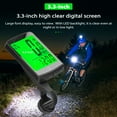thumbnail image 3 of Mistaha Large Screen Bicycle Computer with Bright LED Backlight, Automatic Wake-up Function, Black Shell & Green Backlight, Long Battery Life., 3 of 7