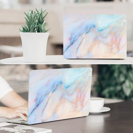 SaharaCase - Hybrid-Flex Arts Case for Apple MacBook Pro 14" M1, M2, M3 Chip Laptops - Marble Blue