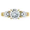 thumbnail image 5 of 14k Yellow Gold Three Stone Engagement Ring Moissanite Size 5.5 (2.36 cttw.), 5 of 8