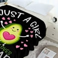 thumbnail image 6 of Just Girl Loves Avocado Blanket Soft Blankets and Throws Flannel Cozy Lightweight Quilt Gift Perfect for Bed Sofa Couch-60 x50 Medium for Teen, 6 of 6