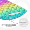 thumbnail image 5 of Balery Rainbow Scales2 Bedding Queen Pillow Cases - Envelope Closure - Soft Brushed Microfiber Fabric - Shrinkage and Fade Resistant Pillow Cases-20"x30", 5 of 9