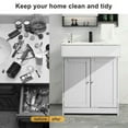 thumbnail image 3 of Pedestal Under Sink Storage Bathroom Vanity with 2 Doors Bathroom Cabinet Space, 3 of 10