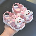 thumbnail image 4 of WAYUTE Girls' Sandals Breathable Lightweight Non Soft Sole Walking Shoes for Toddler Kids Fashion Footwear Summer Outdoor, 4 of 5