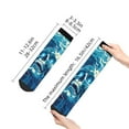 thumbnail image 2 of Salouo Abstract Blue Skull Pattern Unisex Middle Tube Socks,Middle-Finger Knee High Socks Over The Calf Tube Stocking Crew Stockings for Women and Men Tube Socks, 2 of 8