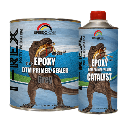 Epoxy Fast Dry 2.1 low voc DTM Primer & Sealer Gray Gallon Kit, (Best Automotive Epoxy Primer)