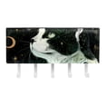 thumbnail image 2 of PhooArto Key Holder for Wall Decorative with 5 Key Hooks, Galaxy Cat Stars Moon Holders Wall Mount Organizer with Mail Key Rack, Self Adhesive, 2 of 7