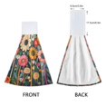 thumbnail image 3 of Yayeee Kitchen Hanging Hand Towels Set of 2 with Loop Bathroom Absorbent Tie Towel, Large Colorful Flowers, 3 of 7