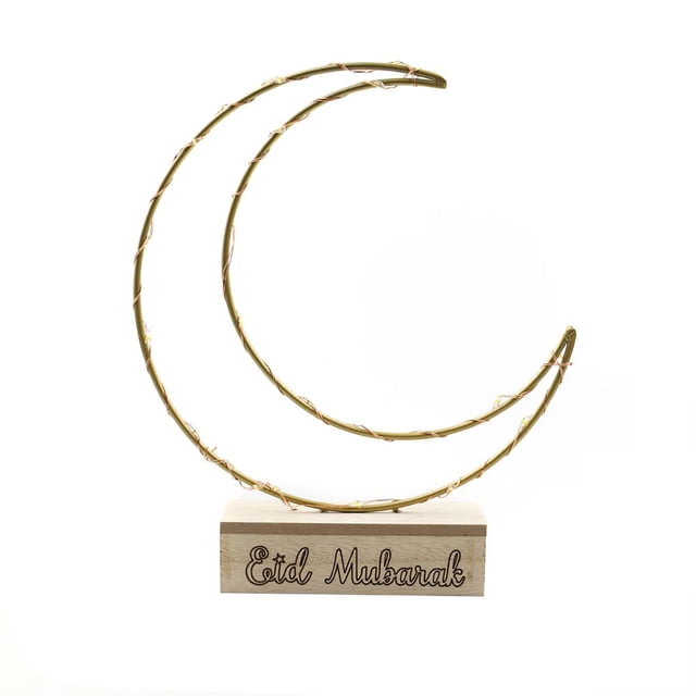 Bearachild Ramadán Modelado Luz Eid Decoración Luz Tira de hierro Adorno Lámpara Lámpara de Mezquita Luna Estrella Hogar Amor para Iluminación y accesorios No. 4 Bearachild HA024758-04
