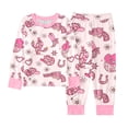 thumbnail image 4 of FINALGANG Girls Kids Two Piece Homewear Set Cartoon Casual Print Long Sleeve Crewneck Top Matching Pants Soft Comfortable Set For Daily Homewear Relaxation Versatile Outfit, 4 of 4