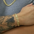 thumbnail image 3 of Nuragold 10k Real Yellow Gold Solid Miami Cuban Link 8mm Chain Bracelet (7"-9") Italian Jewelry for Men, 3 of 12