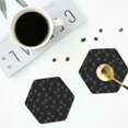 thumbnail image 5 of Disketp Flying Dandelion Funny Coasters,6 Pcs Leather Coasters with Holder, Perfect Housewarming Hostess Gifts,Protect Furniture from Water Marks Scratch and Damage,Hexagon, 5 of 7