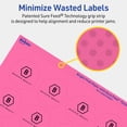 thumbnail image 5 of Avery Printable Round Labels, Bright Pink, 1-2/3" Diameter, 1,600ct, 5 of 11