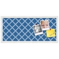 thumbnail image 2 of PinPix 28x12 Custom Cork Bulletin Board Diamond Modern Pattern Navy Poster Board Has a Fabric Style Canvas Finish, Framed in Diamond Modern Pattern Navy, by ArtToFrames (PinPix-1804), 2 of 5