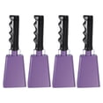 thumbnail image 1 of Campanas de vaca de 9 pulgadas para juegos de fútbol, 4 piezas de campanas metálicas ruidosas con mango para animar eventos deportivos., 1 of 7