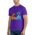 thumbnail image 4 of Red And Blue Dragon Flame Men'S Basic Short Sleeve T-Shirt Purple 6x-Large, 4 of 5