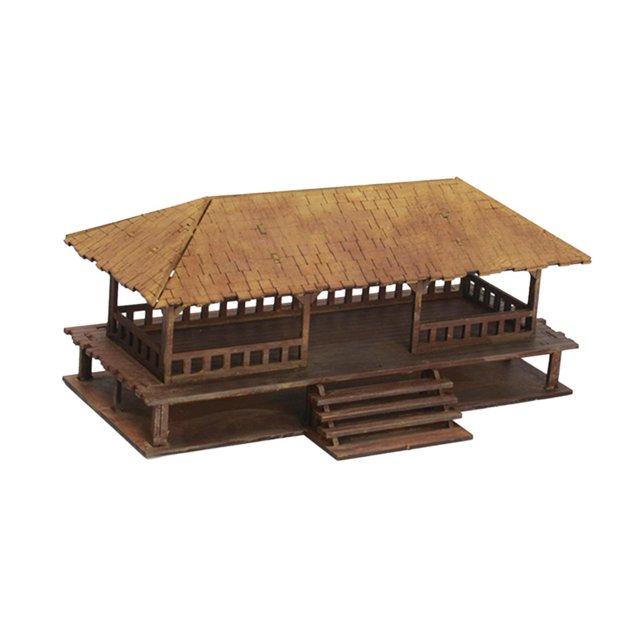 tamizeot 1/72 Models House Unpainted DIY Wooden House Projects A Assemble DIY Accessory Type C