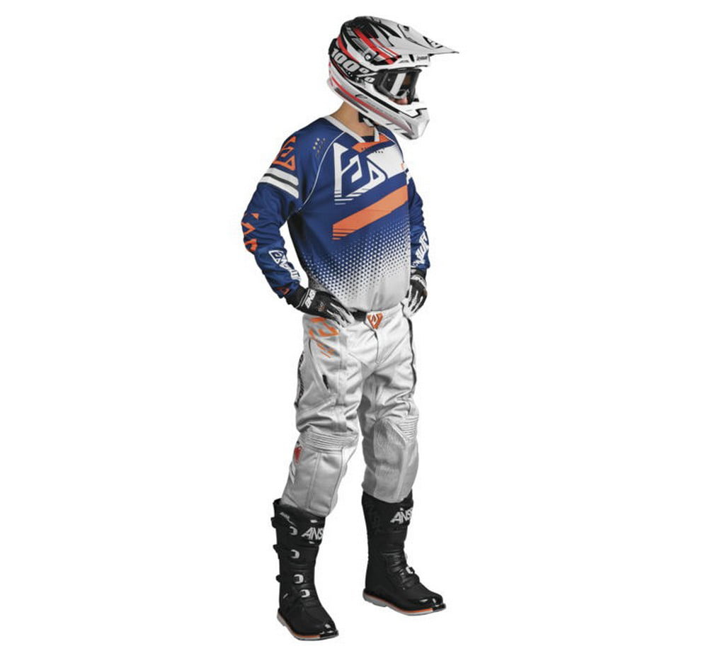 Answer Racing K77 Mens Off-Road Motorcycle Pants Navy Grey 34