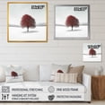 thumbnail image 4 of Designart "Red Tree In Snow III" Tree Floral Wall Art For Bathroom, 4 of 5