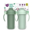 thumbnail image 1 of Parent's Choice Insulated Sippy Cup with Straw and Handles, 2x300ml Cups, 12m+, Green, 1 of 5