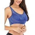 thumbnail image 6 of 3 Pack Womens Sexy Lace Padded Bra Sport Crop Top Lingerie Cotton Push up Bras Size M L XL 2XL, 6 of 8