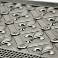 thumbnail image 6 of Backsplash Metal Mural Tile Hand Made Plaque Fleur De Lis 12" x 16" Brushed Nickel, 6 of 7