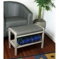 thumbnail image 4 of Fairway Avenue Home Bamboo Padded Bench with Slatted Shelf - Brushed Gray, 4 of 7