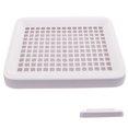 thumbnail image 4 of OULII Pet Toilet Rabbit Litter Pan PP Material Gray White Mini Portable for Guinea Pigs 1Set, 4 of 7