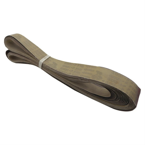Cinturones de lijado de óxido de aluminio de 83*2 pulgadas de 10 piezas, cinturones abrasivos for amoladora angular de lijado de Metal