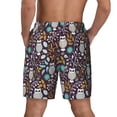 thumbnail image 4 of Daiia Forest Cute Owl Mens Swim Trunks Swim Shorts Quick Dry Swim Shorts with Mesh Lining Pockets-XX-Large, 4 of 9