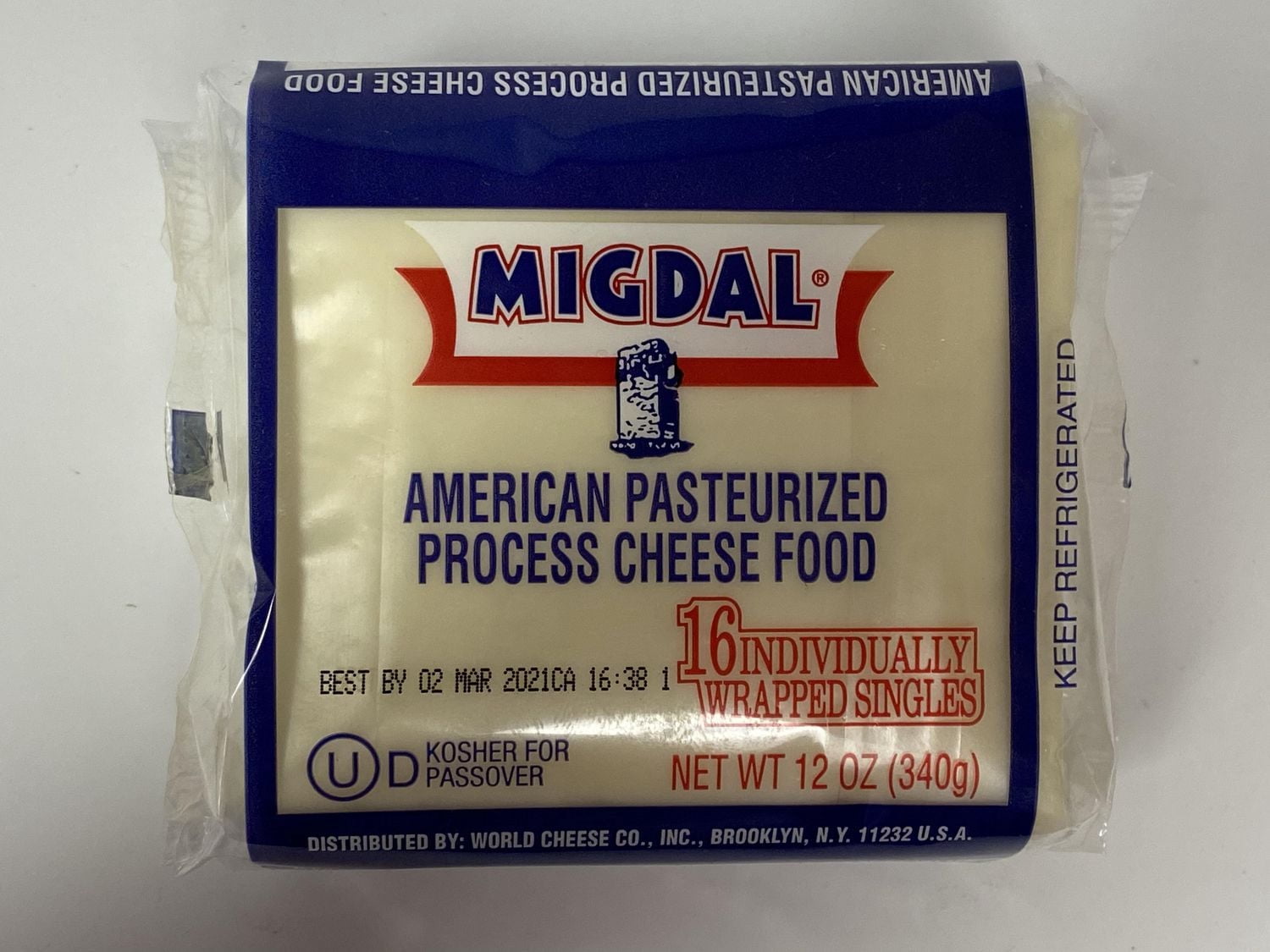 MIGDAL American Pasteurized Process Cheese Food